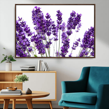 84456-MGV-CV-36X24-Lavender Wall Art – Botanical Canvas Print Featuring Purple Floral Stems, Fresh Nature Inspired Artwork for Living Room, Bedroom,