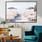 67623952-MGV-CV-36X24-Minimalist Beach Wall Art Canvas Print, Framed Pastel Sand Art Picture Print, Beach Aesthetic Perfect Coastal Minimalist Decor
