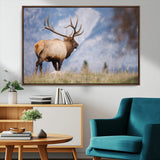 26365841-MGV-CV-36X24-Mountain Elk Art Wall Art Canvas Print, Framed Rustic Wildlife Print Art Picture Print, Lodge Style Decor Perfect Rustic Lodge