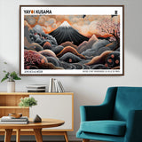 63125329-MGV-CV-36X24-Japanese Mt Fuji Wall Art – Surreal Ukiyo e Style Cherry Blossom Poster, Swirling Cloud Landscape Print, Modern Oriental Asian