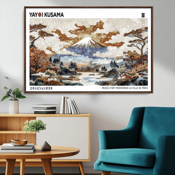 80111817-MGV-CV-36X24-Japanese Landscape Wall Art – Mount Fuji Autumn Canvas Print, Asian Inspired Nature Decor for Living Room, Bedroom, Office or