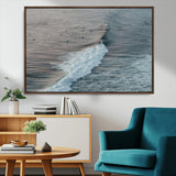 23077324-MGV-CV-36X24-Ocean Waves Wall Art Canvas Print, Framed Coastal Serenity Art Picture Print, Surf Aesthetic Perfect Modern Coastal Decor Artwork