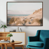 28064037-MGV-CV-36X24-Minimalist Seascape Wall Art Canvas Print, Framed Neutral Beach Print Art Picture Print, Sand Dune Photography Perfect