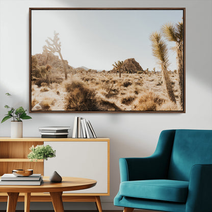 62783269-MGV-CV-36X24-Joshua Tree Wall Art – Desert Landscape Photography Canvas Print, Southwest Nature Artwork Rustic Home Decor for Living Room,