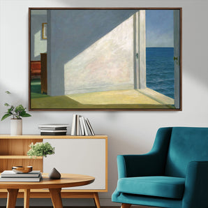 34188481-MGV-CV-36X24-Coastal Sunlight Wall Art – Minimalist Ocean View Canvas Print, Serene Beach House Inspired Decor for Bedroom, Living Room,