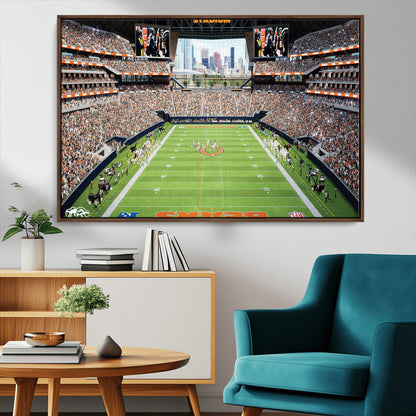 76935553-MGV-CV-36X24-Football Stadium Wall Art – Panoramic Game Day Canvas Print, Sports Decor for Man Cave, Office, Bar, or Living Room