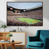 32530647-MGV-CV-36X24-Chicago Bears Stadium Wall Art – Futuristic Dome Arena Canvas Print, Modern Football Concept Design Decor for Man Cave, Bar, or