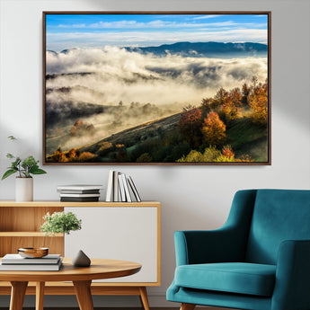 21551192-MGV-CV-36X24-Landscape Wall Art – Autumn Mountain View Canvas Print, Scenic Nature Photography Decor for Bedroom, Living Room, Office, Cabin or