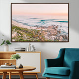 27332135-MGV-CV-36X24-Coastal Sunset Wall Art – Ocean Waves and Rocky Shore Canvas Print, Scenic Seaside Photography Decor for Bedroom, Living Room,