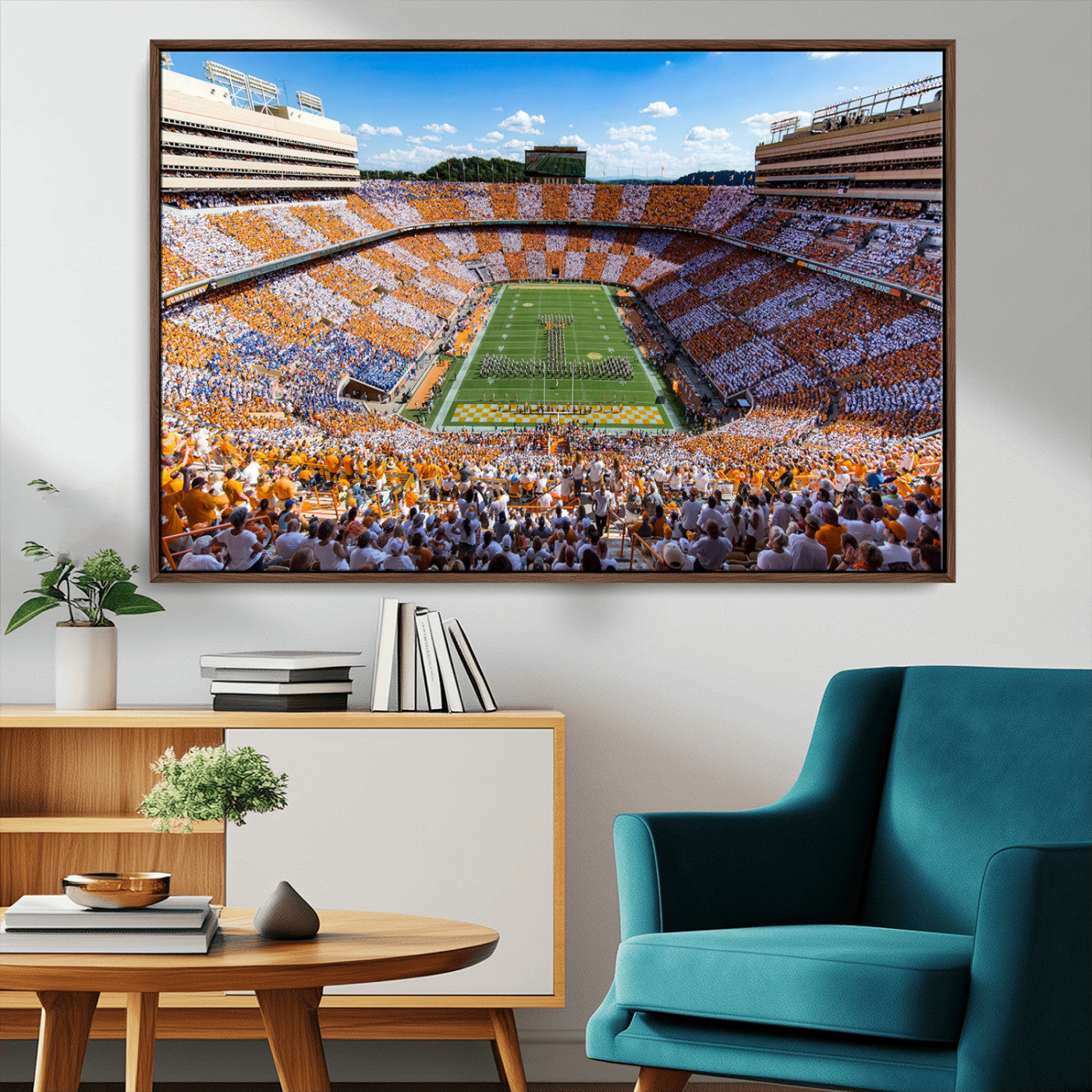 77097951-MGV-CV-36X24-Neyland Stadium Wall Art – Panoramic Tennessee Volunteers Football Field Canvas Print, Game Day Decor for Office, Man Cave, Living