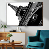 89033-MGV-CV-36X24-Eiffel Tower Wall Art – Dramatic Black and White Architectural Canvas Print, Modern Paris Decor for Office, Living Room or