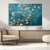 91714-MGV-CV-36X24-Almond Blossoms Wall Art – Handcrafted Van Gogh Inspired Floral Canvas Print, Beautiful Nature Decor for Living Room, Bedroom, or