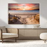 78111-MGV-CV-36X24-Sunset Pathway Wall Art – Panoramic Coastal Canvas Print, Tranquil Beach Decor for Living Room, Office or Bedroom