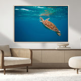 91440-MGV-CV-36X24-Sea Turtle Wall Art – Ocean Turtle Canvas Print, Underwater Marine Life Decor for Living Room, Office, Beach House or Bathroom