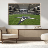 14834-MGV-CV-36X24-Dallas Att Stadium Wall Art Canvas Print, Framed Texas NFL Stadium Art Picture Print, American Football Stadium Perfect Sports