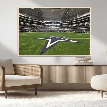 14834-MGV-CV-36X24-Dallas Att Stadium Wall Art Canvas Print, Framed Texas NFL Stadium Art Picture Print, American Football Stadium Perfect Sports