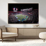 46899-MGV-CV-36X24-Ben Hill Griffin Stadium Wall Art Canvas Print, Framed Football Stadium Art Picture Print, Florida Football Stadium Perfect Sport