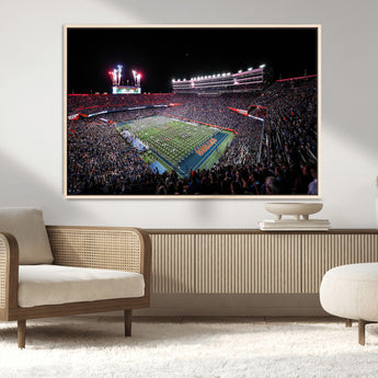 46899-MGV-CV-36X24-Ben Hill Griffin Stadium Wall Art Canvas Print, Framed Football Stadium Art Picture Print, Florida Football Stadium Perfect Sport