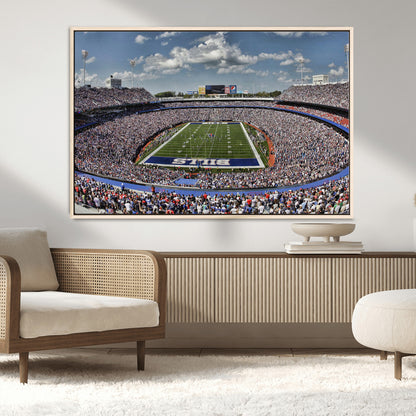 76491-MGV-CV-36X24-Buffalo Bills Stadium Wall Art Canvas Print, Framed Bills Stadium Art Picture Print, Highmark Stadium Perfect Sport Room Decor