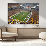 51419-MGV-CV-36X24-Heinz Field Wall Art Canvas Print, Framed Pittsburgh Stadium Field Art Picture Print, Heinz Stadium Field Perfect Sports Room