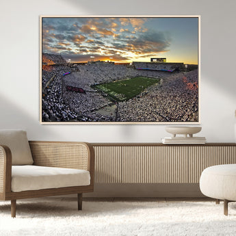 38807-MGV-CV-36X24-Beaver Stadium Wall Art Canvas Print, Framed Beaver Stadium Field Art Picture Print, Football Stadium Perfect Sport Room Decor