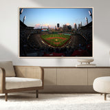 67670-MGV-CV-36X24-PNC Park Stadium Wall Art Canvas Print, Framed Pittsburgh Pirates Stadium Art Picture Print, PNC Park Field Perfect Sport Room
