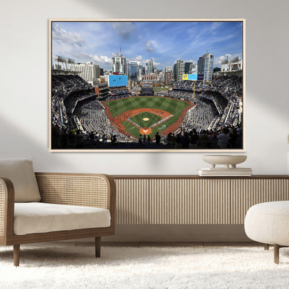 87122-MGV-CV-36X24-Petco Park Field Wall Art Canvas Print, Framed San Diego Stadium Art Picture Print, Petco Park Stadium Perfect Sport Room Decor