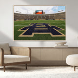 52835-MGV-CV-36X24-Notre Dame Stadium Wall Art Canvas Print, Framed Indiana Stadium Art Picture Print, Notre Dame Field Perfect Sport Room Decor