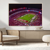 11343-MGV-CV-36X24-Bryant-Denny Stadium Wall Art – Panoramic Alabama Crimson Tide Football Field Canvas Print, Game Day Decor for Office, Man Cave or