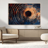 10017879-MGV-CV-36X24-Wood Tree Ring Wall Art Canvas Print, Framed Natural Wood Art Picture Print, Rustic Tree Slice Perfect Rustic Decor Artwork