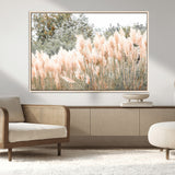 21826392-MGV-CV-36X24-Pampas Grass Wall Art Canvas Print, Framed Soft Pampas Art Picture Print, Pastel Grasses Perfect Soft Neutral Boho Decor Artwork