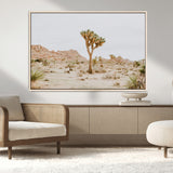 67109959-MGV-CV-36X24-Joshua Tree Wall Art Canvas Print, Framed Neutral Desert Art Picture Print, Earthy Landscape Perfect Neutral Boho Decor Artwork