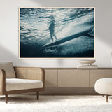 71192524-MGV-CV-36X24-Submerged Surf Wall Art Canvas Print, Framed Underwater Perspective Art Picture Print, Ocean Surf Perfect Coastal Adventure Decor