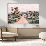 12540952-MGV-CV-36X24-Joshua Tree Park Wall Art Canvas Print, Framed Desert Road Art Picture Print, Sunset Drive Perfect Southwestern Boho Decor Artwork
