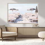 67623952-MGV-CV-36X24-Minimalist Beach Wall Art Canvas Print, Framed Pastel Sand Art Picture Print, Beach Aesthetic Perfect Coastal Minimalist Decor