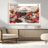 32352074-MGV-FC-36X24_Natural-Japanese Landscape Wall Art – Mount Fuji River Canvas Print, Modern Asian Inspired Nature Decor for Living Room, Bedroom, Office