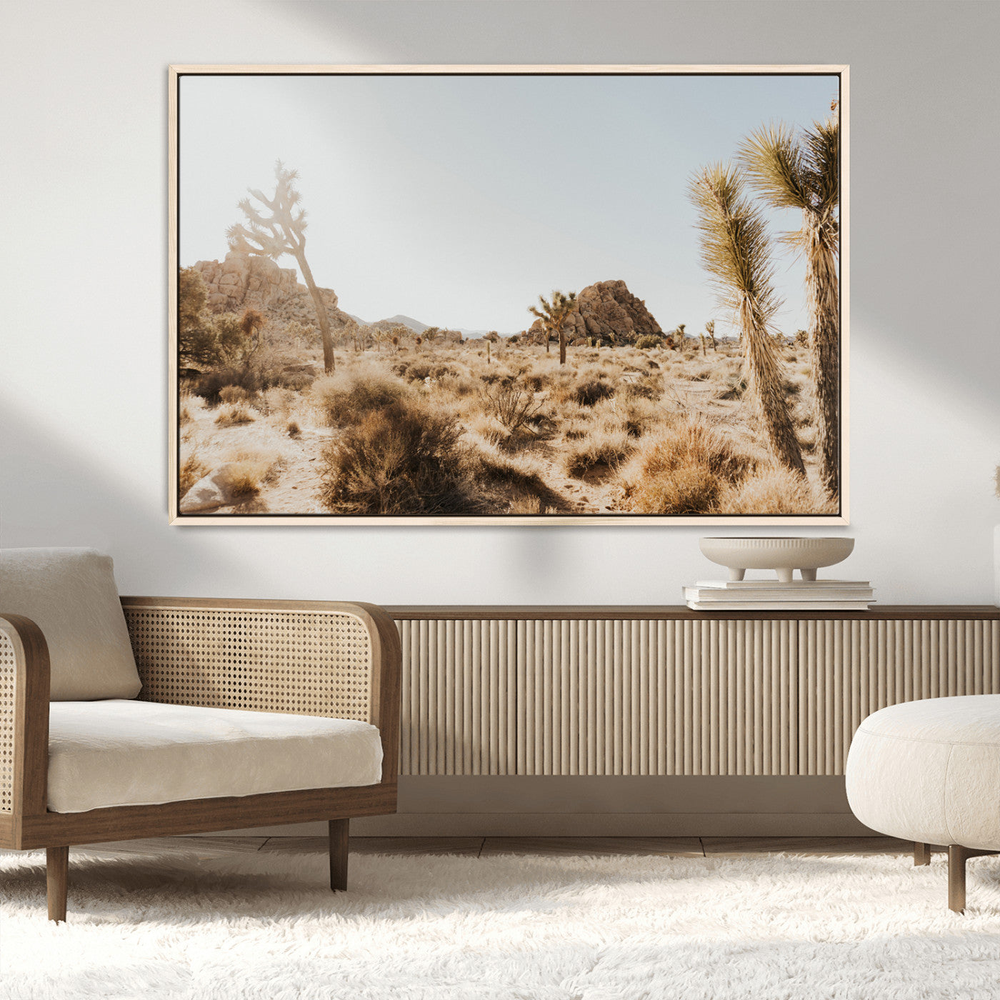 62783269-MGV-CV-36X24-Joshua Tree Wall Art – Desert Landscape Photography Canvas Print, Southwest Nature Artwork Rustic Home Decor for Living Room,