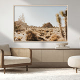 62783269-MGV-CV-36X24-Joshua Tree Wall Art – Desert Landscape Photography Canvas Print, Southwest Nature Artwork Rustic Home Decor for Living Room,