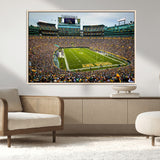 96617112-MGV-CV-36X24-Lambeau Field Wall Art – Green Bay Packers NFL Football Stadium Canvas Print – Game Day Crowd Sports Decor for Man Cave, Bar, or