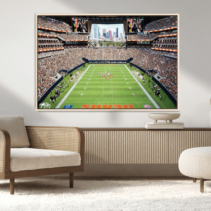 76935553-MGV-CV-36X24-Football Stadium Wall Art – Panoramic Game Day Canvas Print, Sports Decor for Man Cave, Office, Bar, or Living Room