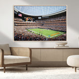 32530647-MGV-CV-36X24-Chicago Bears Stadium Wall Art – Futuristic Dome Arena Canvas Print, Modern Football Concept Design Decor for Man Cave, Bar, or