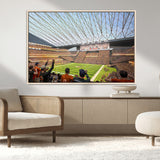 81960112-MGV-CV-36X24-Futuristic Football Stadium Wall Art – Modern Dome Arena Canvas Print, Chicago Bears Concept Design Sports Decor for Man Cave or