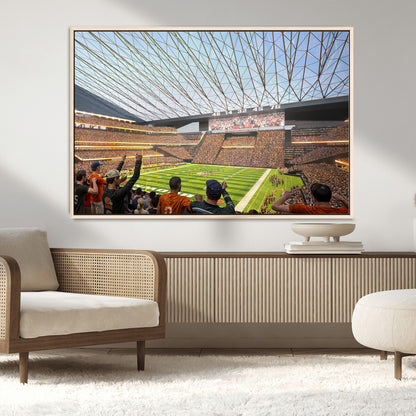 81960112-MGV-CV-36X24-Futuristic Football Stadium Wall Art – Modern Dome Arena Canvas Print, Chicago Bears Concept Design Sports Decor for Man Cave or