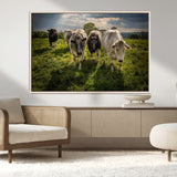 67277447-MGV-CV-36X24-Farmhouse Wall Art – Herd of Cows Canvas Print, Rustic Country Pasture Photography Decor for Bedroom, Living Room, Office, Ranch,