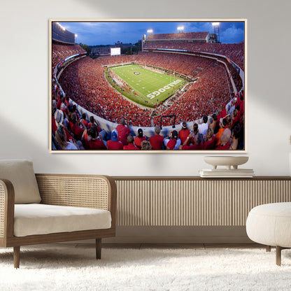 10244378-MGV-CV-36X24-Sanford Stadium Wall Art – Georgia Bulldogs Football Panoramic Evening Canvas Print, College Game Day Decor for Man Cave, Bar, or