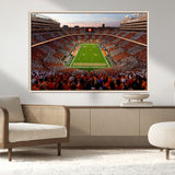 37160229-MGV-CV-36X24-Tennessee Volunteers Wall Art – Neyland Stadium Sunset Checkerboard Game Canvas Print, Vols Football Panorama Sports Decor