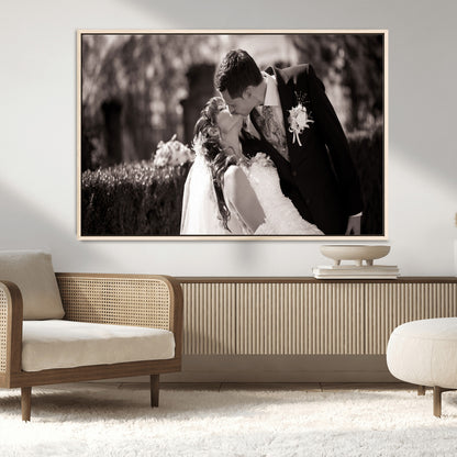 CSTM6030-MGV-CV-36X24-Custom Wedding Photo Print - Custom Wall Art Picture Print, Create Your Own Photo Canvas Print