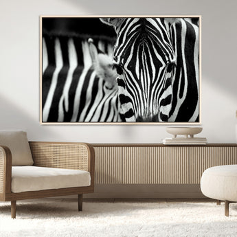 43631-MGV-CV-36X24-Black and White Zebra Wall Art – Modern Animal Print Canvas Artwork for Living Room, Bedroom, or Office Decor