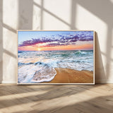 53006-MGV-CV-36X24-Ocean Beach Sunset Wall Art – Vibrant Seascape Canvas Print, Coastal Home Decor for Living Room, Bedroom, Office or Beach House