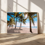 98175-MGV-CV-36X24-Tropical Palm Beach Wall Art – Relaxing Ocean Shore Canvas Print with Palm Trees, Coastal Summer Decor for Living Room, Bedroom or